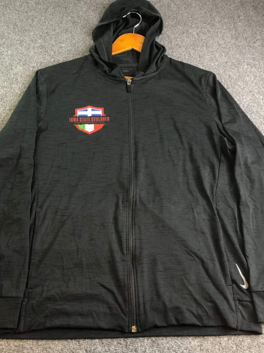 Nike Yoga University of Iowa State Cyclones Hoodie Mens XL Gray Full Zip - Picture 4 of 12